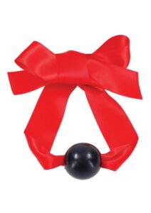 Sex and Mischief Amor Satin Ball Gag - Red/Black