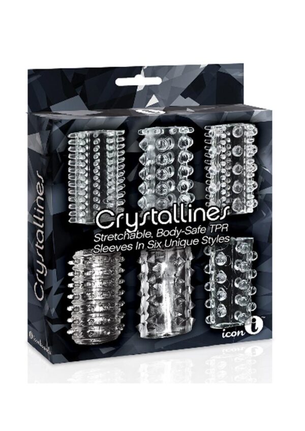 The 9`s - Crystalline Cock Sleeves (6 per pack) - Clear