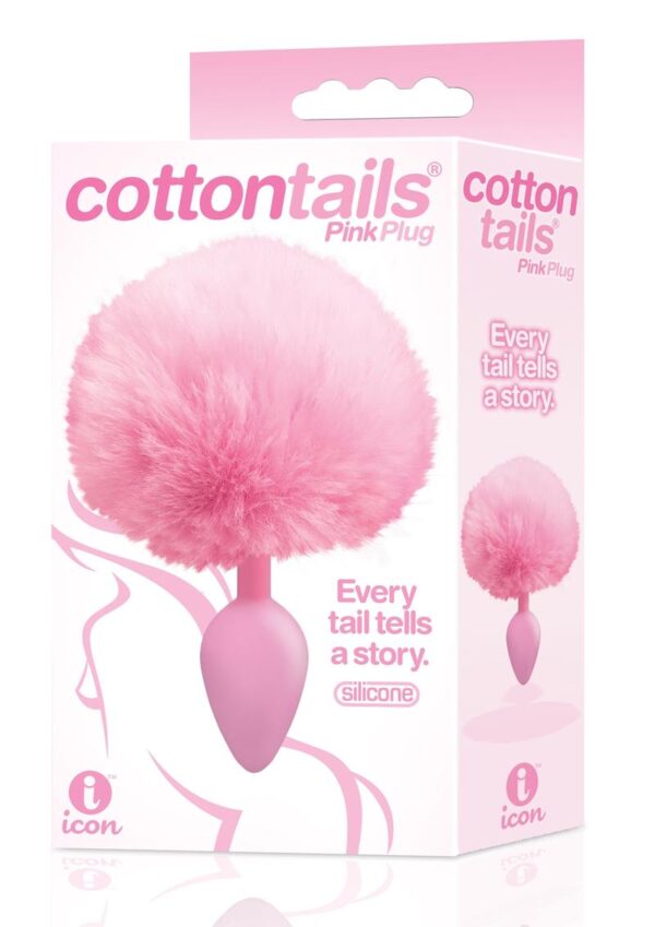 The 9`s - Cottontails Silicone Bunny Tail Butt Plug - Pink