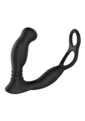 Nexus Simul8 Prostate Edition Rechargeable Silicone Vibrating Dual Motor Anal Cock And Ball Toy - Black