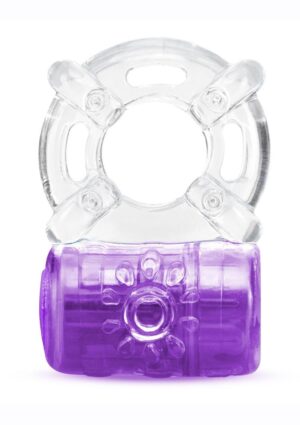 Play with Me One Night Stand Vibrating Cock Ring - Purple