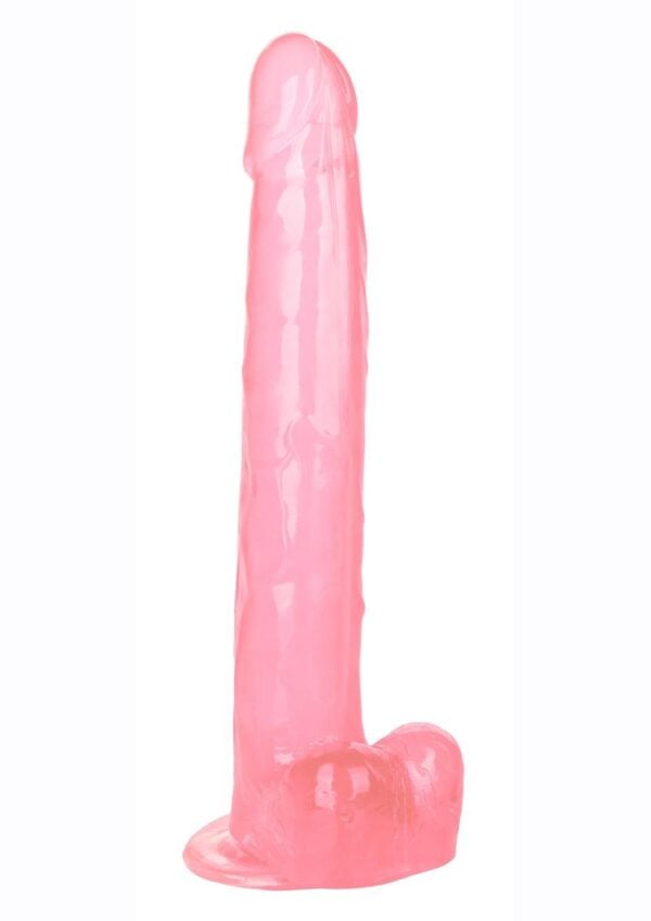 Size Queen Dildo with Balls 12in - Pink