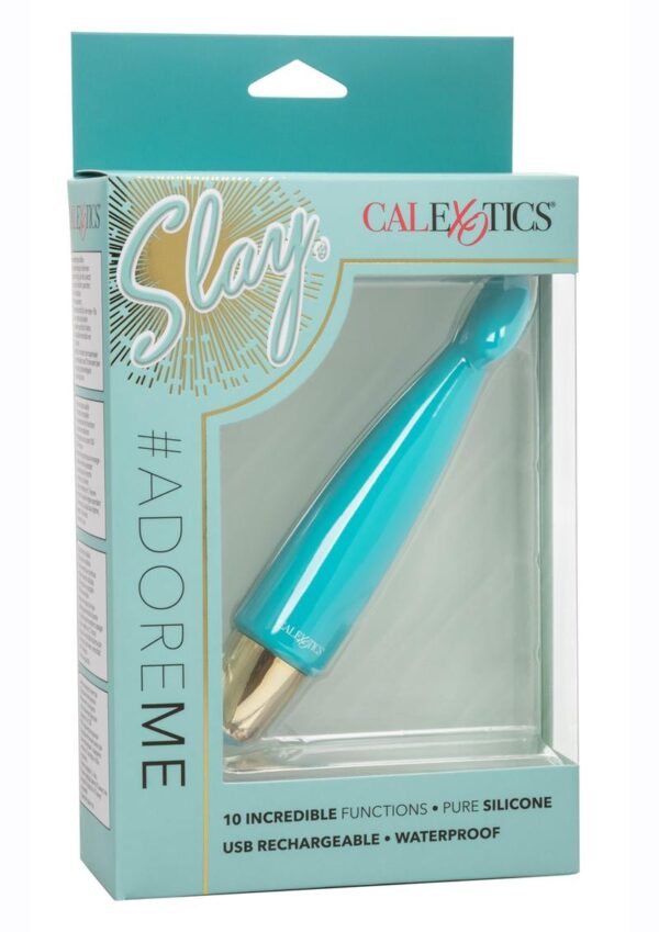 Slay #AdoreMe Rechargeable Silicone Massager - Blue
