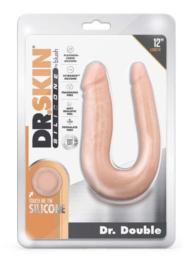Dr. Skin Platinum Collection Silicone Dr. Double Dildo Double Dong 12in - Vanilla