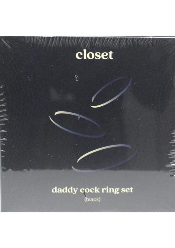 Closet Daddy Cock Ring Set - Black