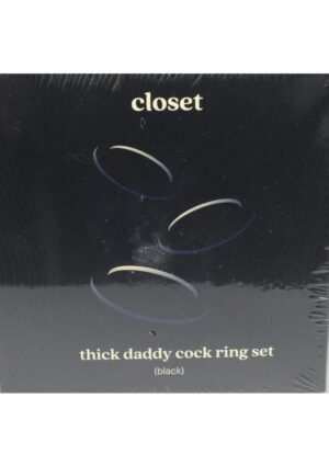 Closet Thick Daddy Cock Ring Set - Black