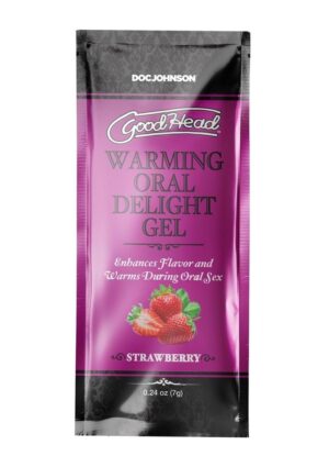 GoodHead Warming Oral Delight Gel .24oz Bulk (48 Pieces) - Strawberry