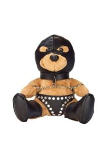 Bondage Bearz Sal The Slave Stuffed Animal - Brown/Black