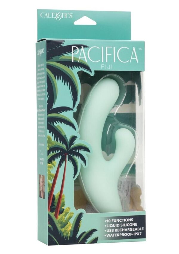 Pacifica Fiji Rechargeable Silicone Dual Vibrator - Green