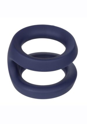 Viceroy Dual Ring Silicone Cock Ring - Blue