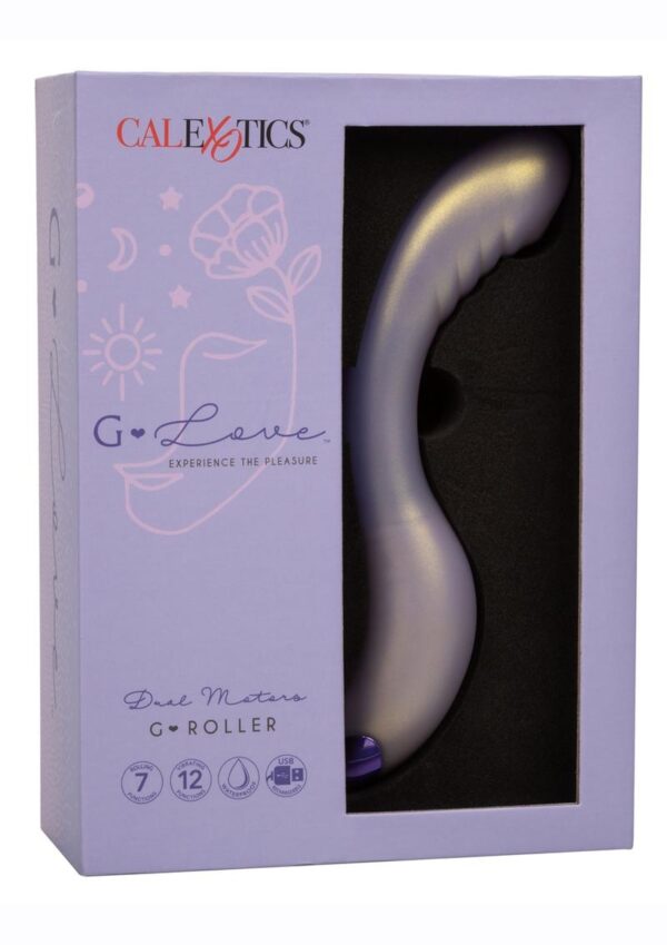 G-Love G-Roller Rechargeable Silicone Vibrator with Ridges- Purple