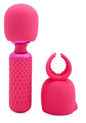 Nu Sensuelle Harlow Nubii Rechargeable Silicone Mini Heating Wand with Attachment - Pink
