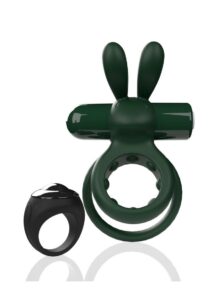 Screaming O Ohare Remote Control Rechargeable Silicone Vibrating Cock Ring - Green
