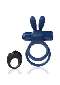 Screaming O Ohare XL Remote Control Rechargeable Silicone Vibrating Cock Ring - Blue
