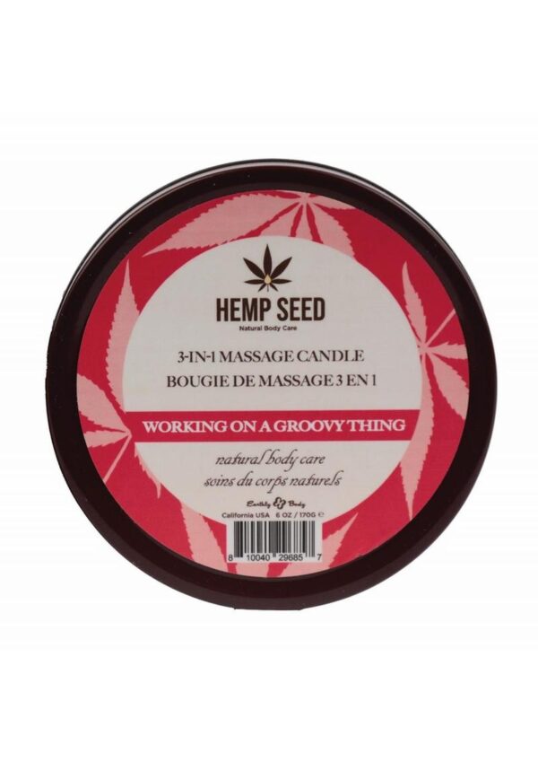 Earthly Body Hemp Seed 3 In 1 Massage Candle - Working On A Groovy Thing