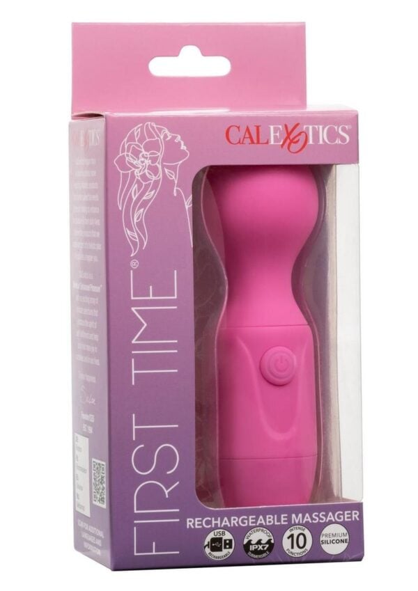 First Time Rechargeable Silicone Massager - Pink