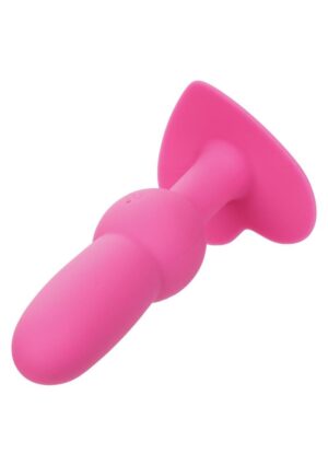First Time Vibrating Beaded Silicone Rechargeable Probe - Pink