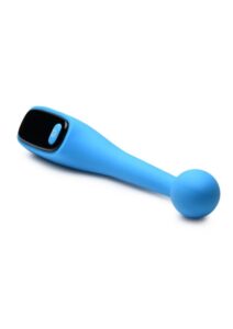 Bang! Digital Rechargeable Silicone G-Spot Vibrator - Blue