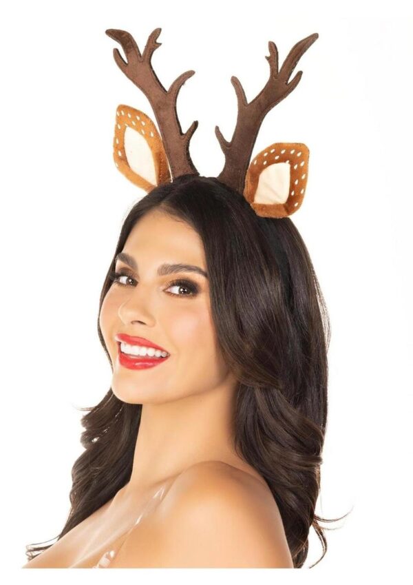 Leg Avenue Fawn Ear Antler Headband - O/S - Brown