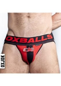 Fister 3D Rubber Fist Jock - Black/Red - XLarge