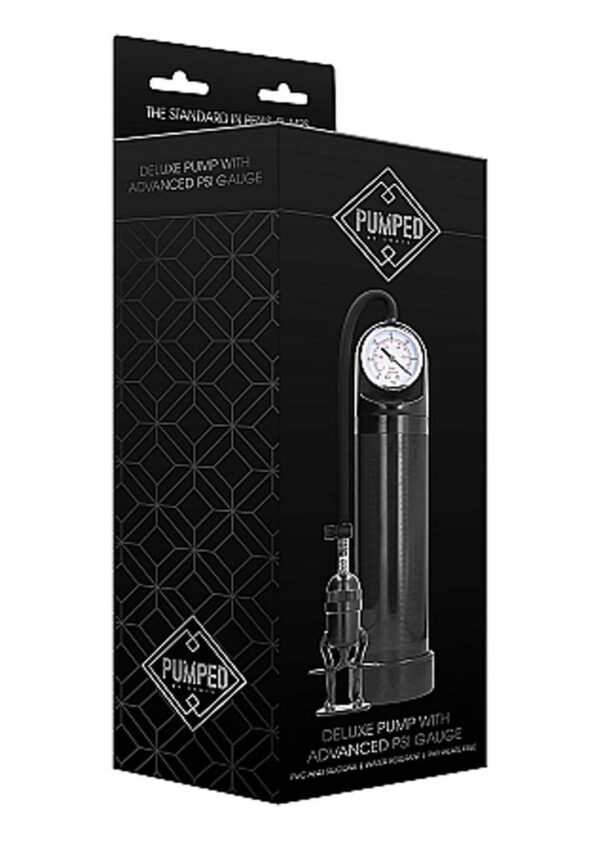 Pumped By Shots Deluxe Penis Pump With Advanced PSI Gauge - Black