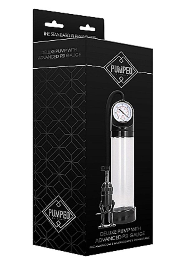 Pumped By Shots Deluxe Penis Pump With Advanced PSI Gauge - Clear