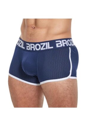 Brozil Ultra Glute and Bulge Enhancing Mesh Trunk - Large/XLarge - Navy Blue