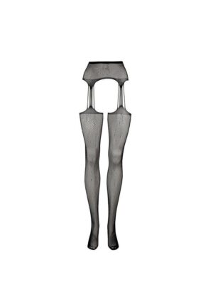 Le Desir Suspender Rhinestone Pantyhose - O/S - Black