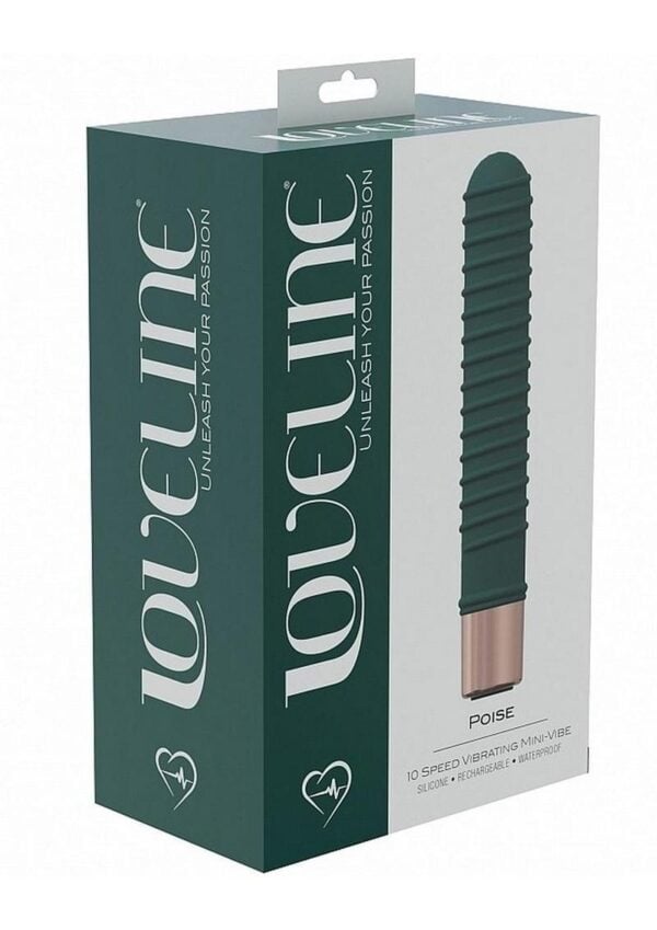 LoveLine Poise Silicone Rechargeable 10 Speed Mini Vibrator - Forest Green