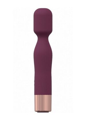 LoveLine Glamour Silicone Rechargeable 10 Speed Mini Wand - Burgundy