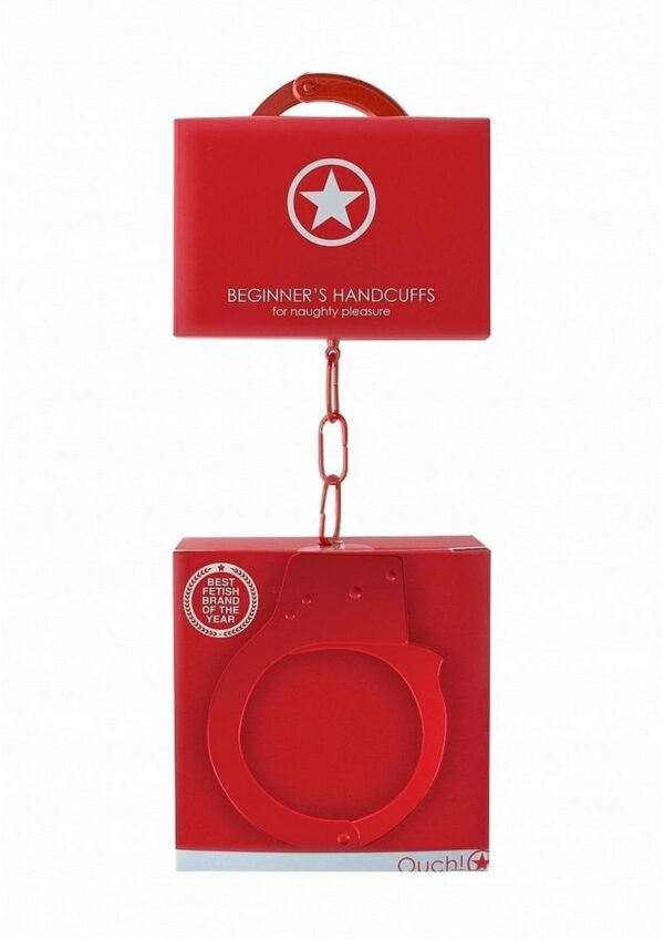 Ouch! Beginners Handcuffs Metal - Red