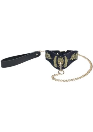 Ouch! London Collection Collar with Leash - Black