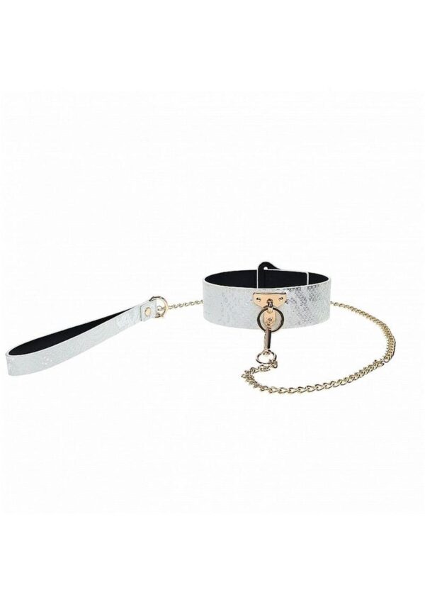 Ouch! Florence Collection Collar with Leash - White