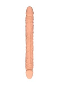 RealRock Skin Realistic Double Dildo 18in - Vanilla