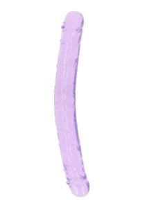 RealRock Crystal Clear Double Dong 13in - Purple