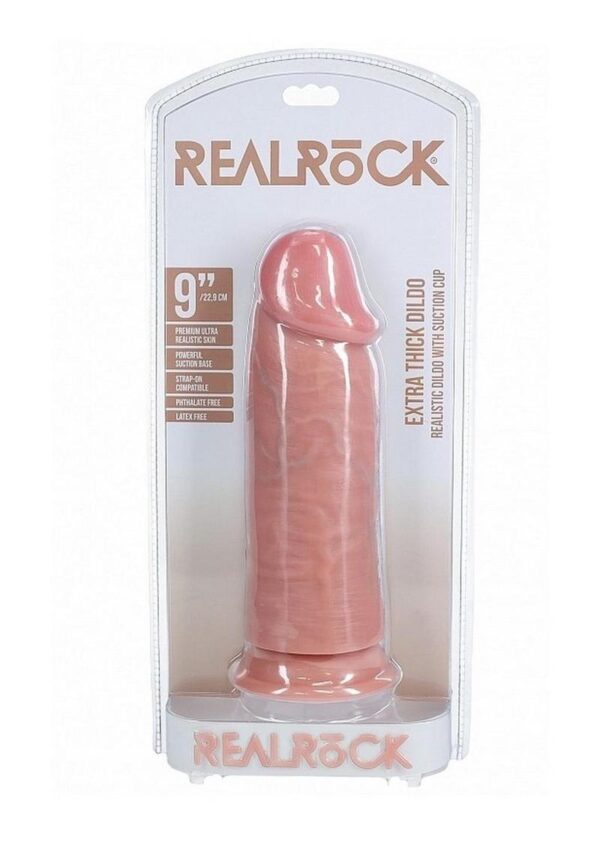 RealRock Ultra Realistic Skin Extra Thick No Balls 9in - Vanilla