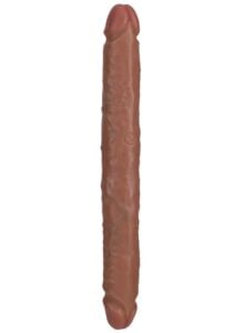 RealRock Realistic Skin Slim Double Ended Dong 12in - Tan