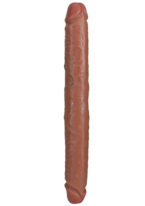 RealRock Realistic Skin Thick Double Ended Dong 14in - Caramel