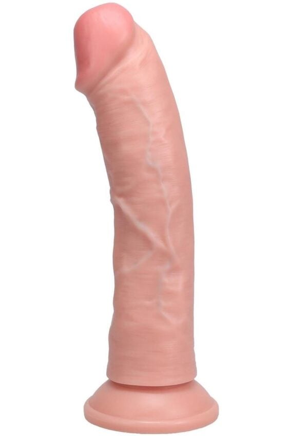 RealRock Vibrating Cock Regular Curved 8in - Vanilla