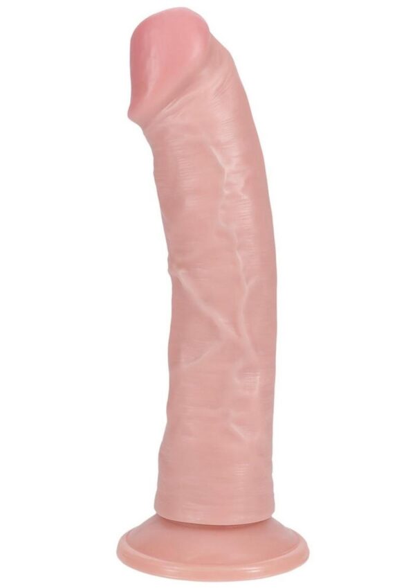 RealRock Vibrating and Rotating Cock Regular Curved 8in - Vanilla