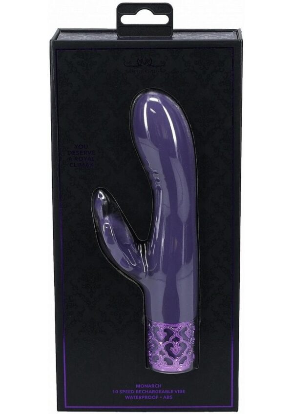 Royal Gems Monarch Rechargeable Silicone Vibrator - Purple