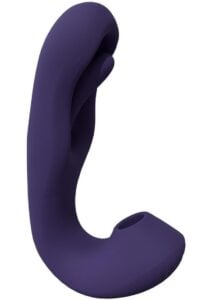 Vive YUNA Rechargeable Silicone Triple Motor Air Wave Vibrator with G-Spot Flapping Stimulation Vibrator - Purple