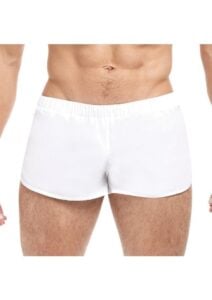 Goal Line Extreme Split Booty Shorts - Large/XLarge - White