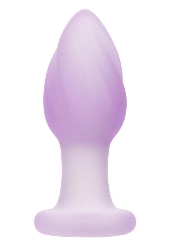 Lavender Haze Ridge Probe Silicone Rechargeable Anal Plug - Purple/White