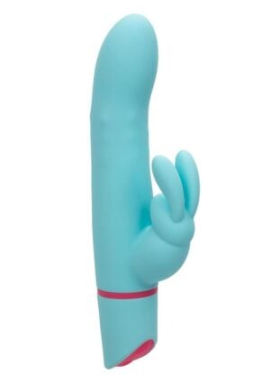 Love Bunny Rotating Bunny Rechargeable Silicone Rabbit Vibrator - Blue/Pink