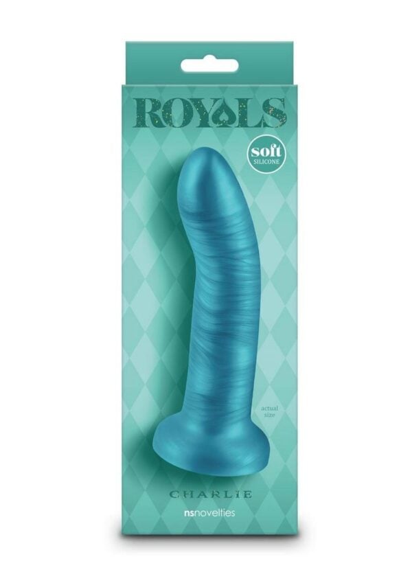 Royals Charlie Silicone Dildo 6in - Teal