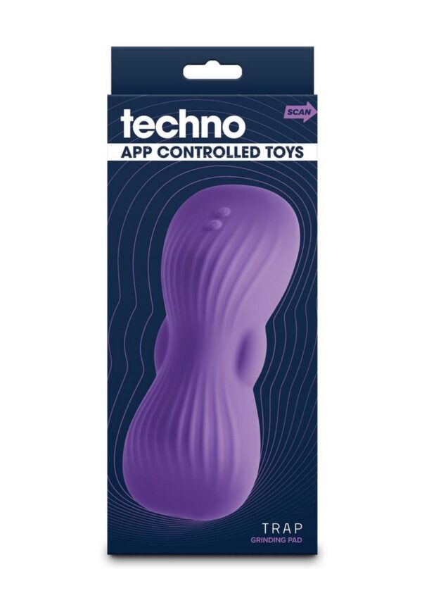 Techno Trap Rechargeable Silicone App Compatible Dual Motor Hands-Free Grinding Pad - Purple