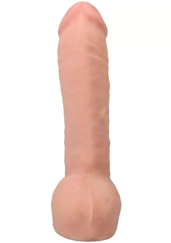 The Realistic Cock with Balls Ultraskyn Hung with Removable Vac-U-Lock Suction Cup 12in - Vanilla