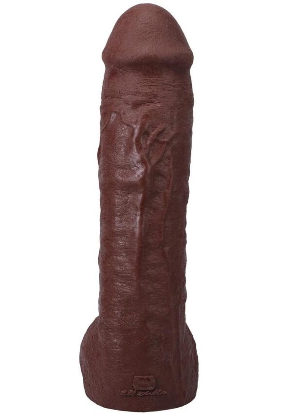 The Realistic Cock with Balls Ultraskyn Hung with Removable Vac-U-Lock Suction Cup 12in - Chocolate