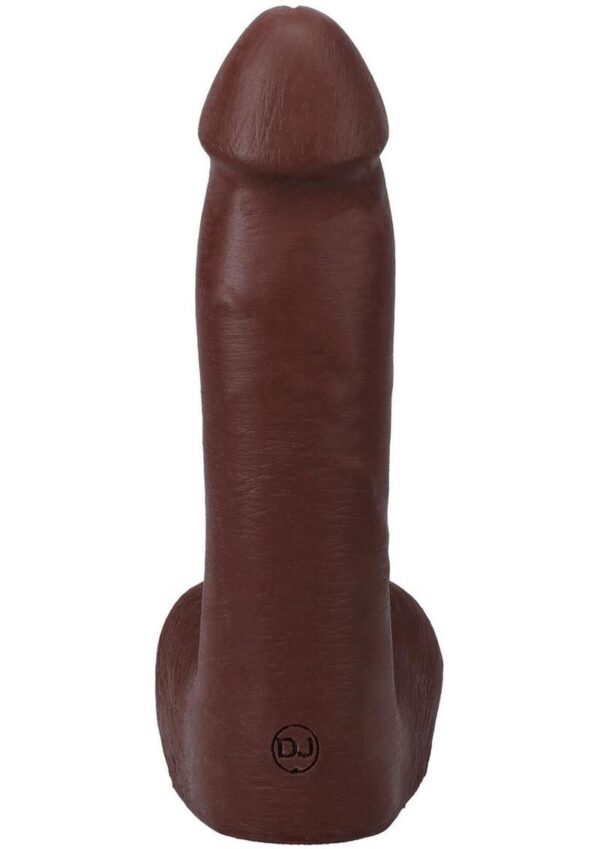 The Realistic Cock with Balls Ultraskyn Removable Vac-U-Lock Suction Cup 7in - Chocolate